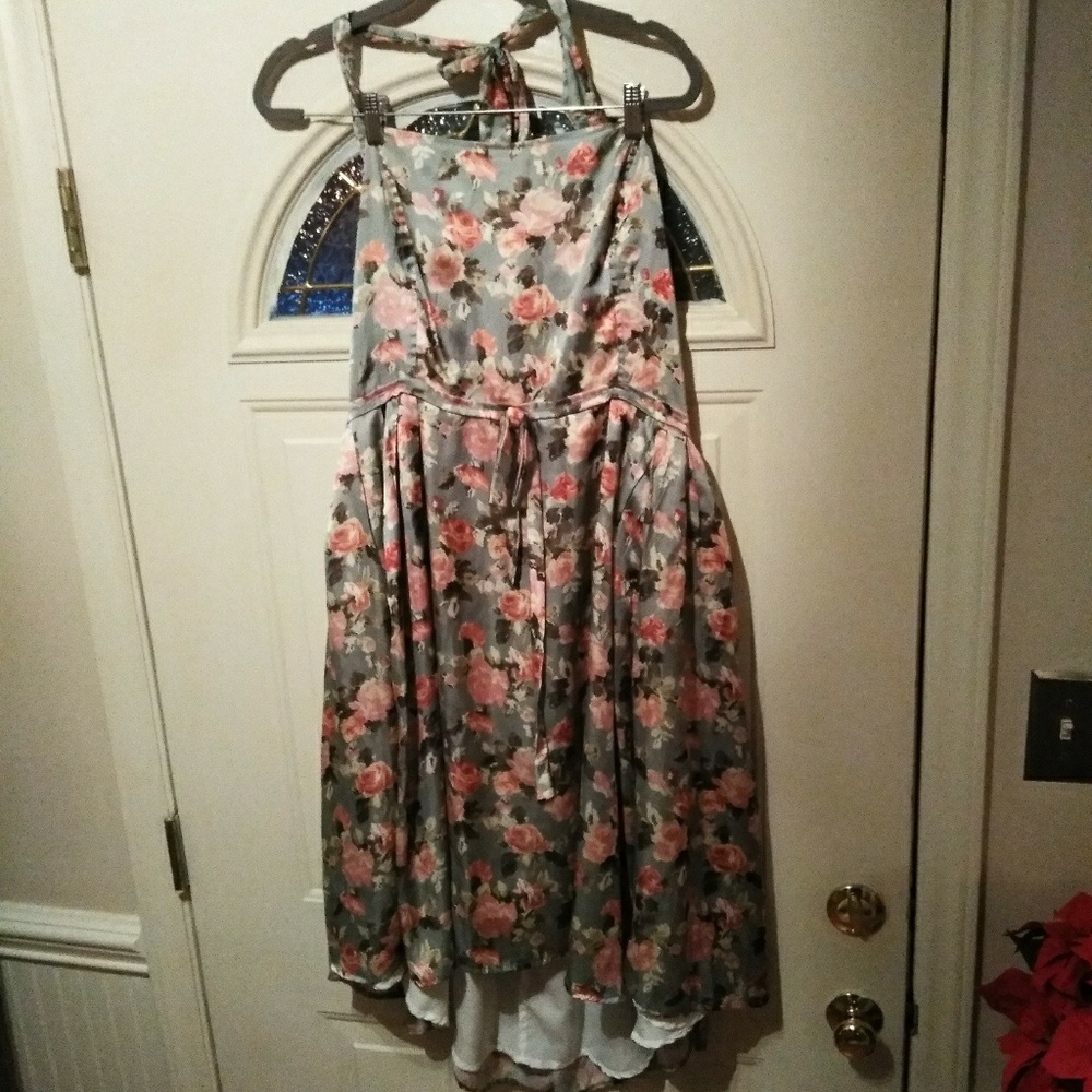 ⭐Eshakti⭐ Reto Pinup Satin Dress sz 3x (24)
